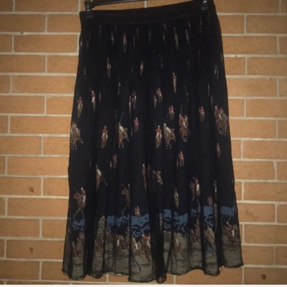 🖤RARE VINTAGE🖤 POLO PRINTED SKIRT WITH MESH🖤 - Picture 3 of 5